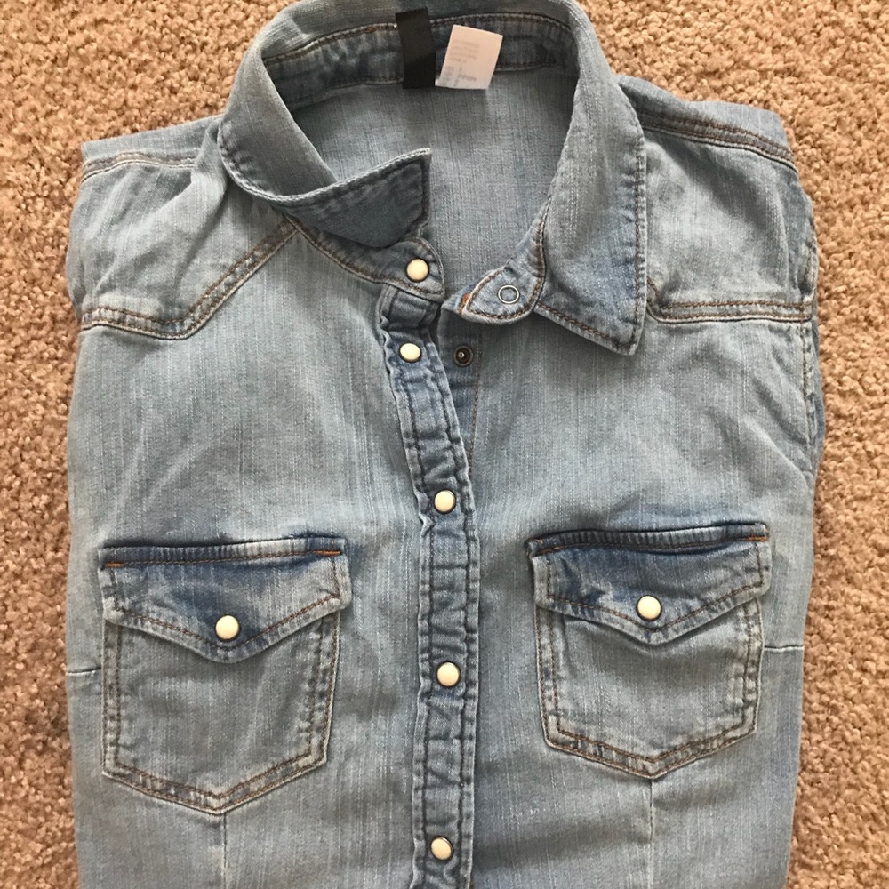 Denim long sleeve shirt